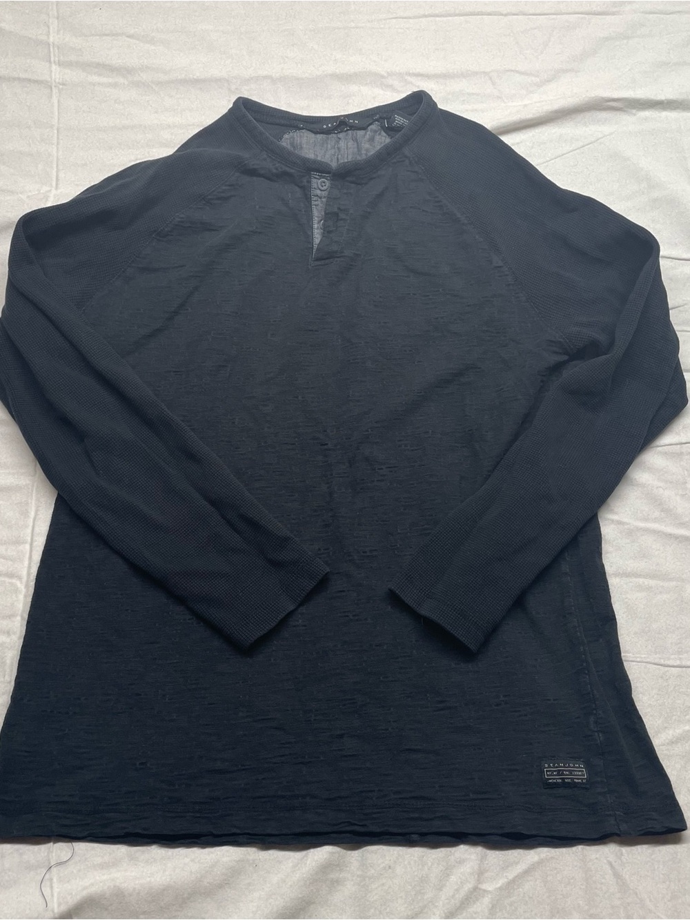 Men's Long-Sleeve Perry Ellis Shirt — Black